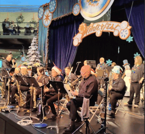 Jazz band performs for winterfest 2024